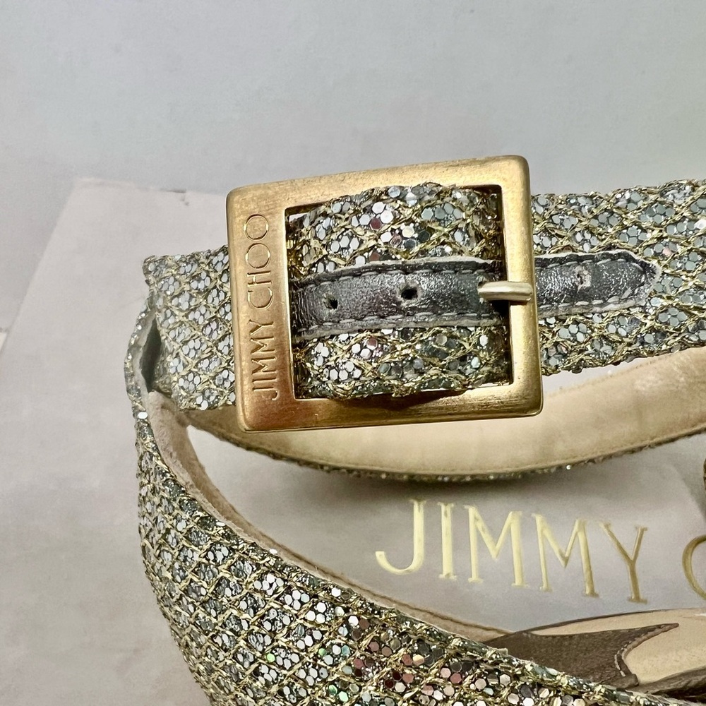 Jimmy Choo Gold/Silver Women's Heels New With Box - Picture 9 of 13